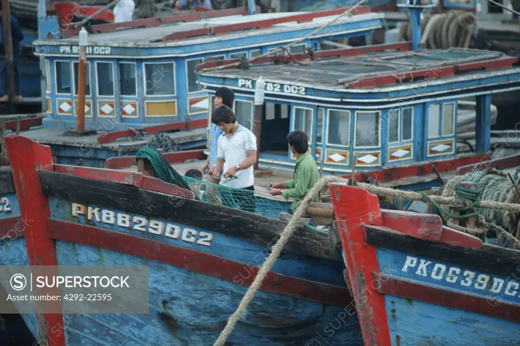 Vietnam, Nha Ttrang, the fishermen harbour