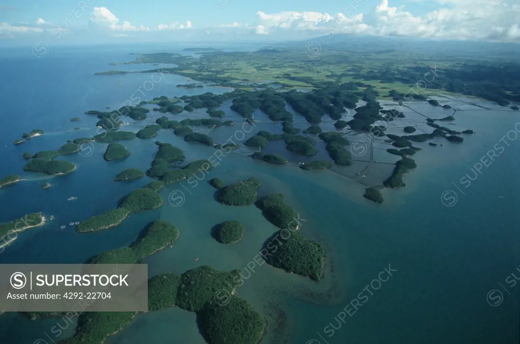 Philippines, Luzon, aerial view The 100 islands