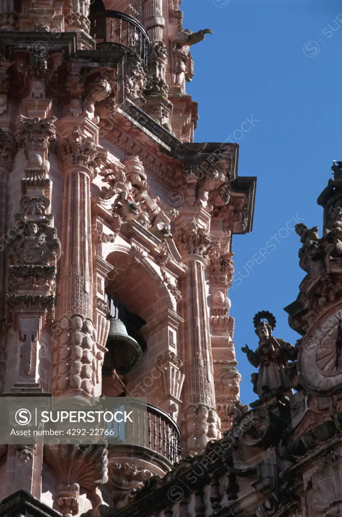 Taxco, detail of the cathedral