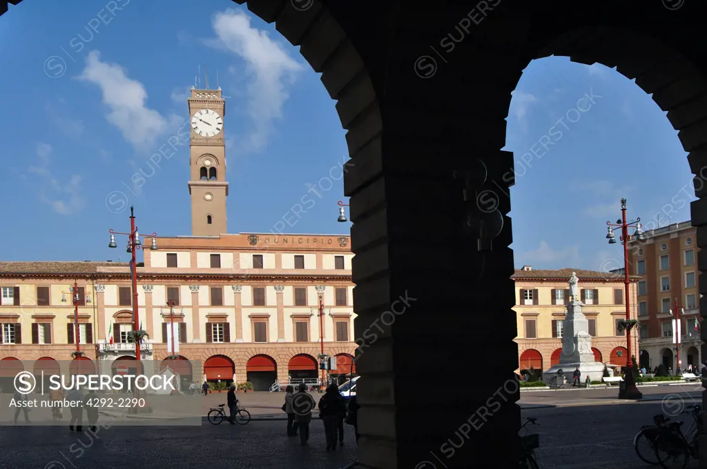 Italy, Emilia Romagna, Forlì, Aurelio Saffi Square, City Hall
