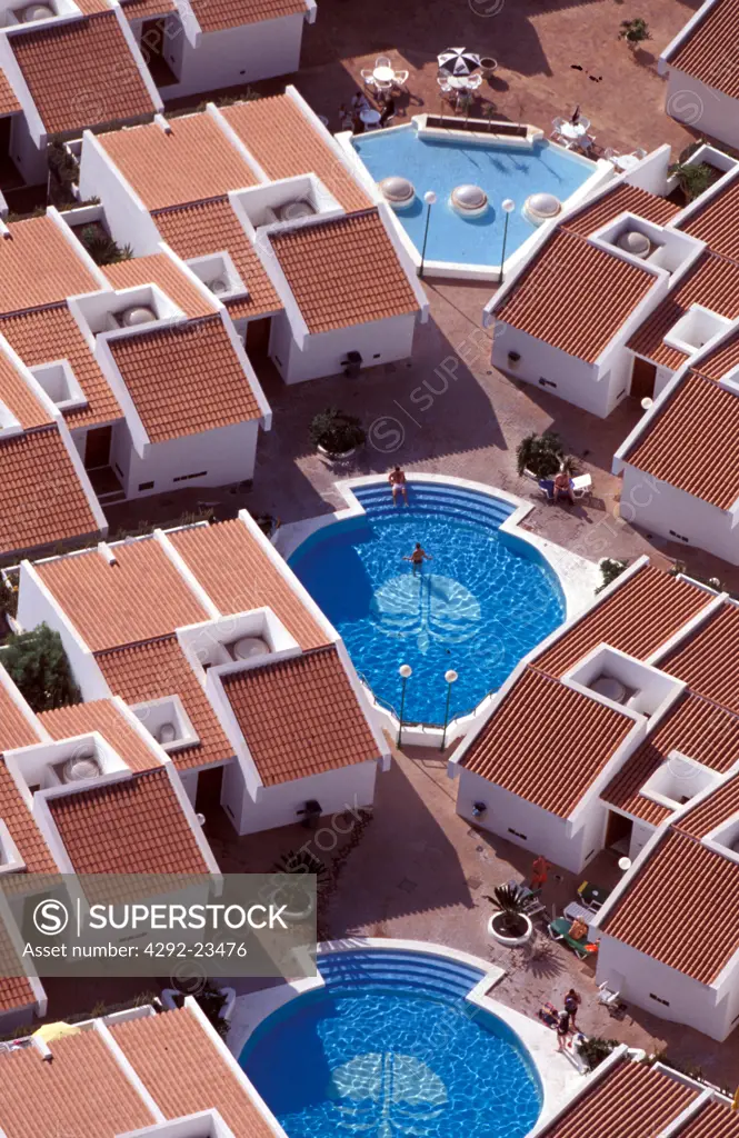 Spain - Canary Islands, Tenerife, Playa de las Americas, swimming pools.