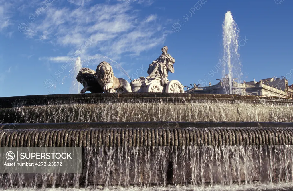 Spain, Madrid, the Cibeles fountain