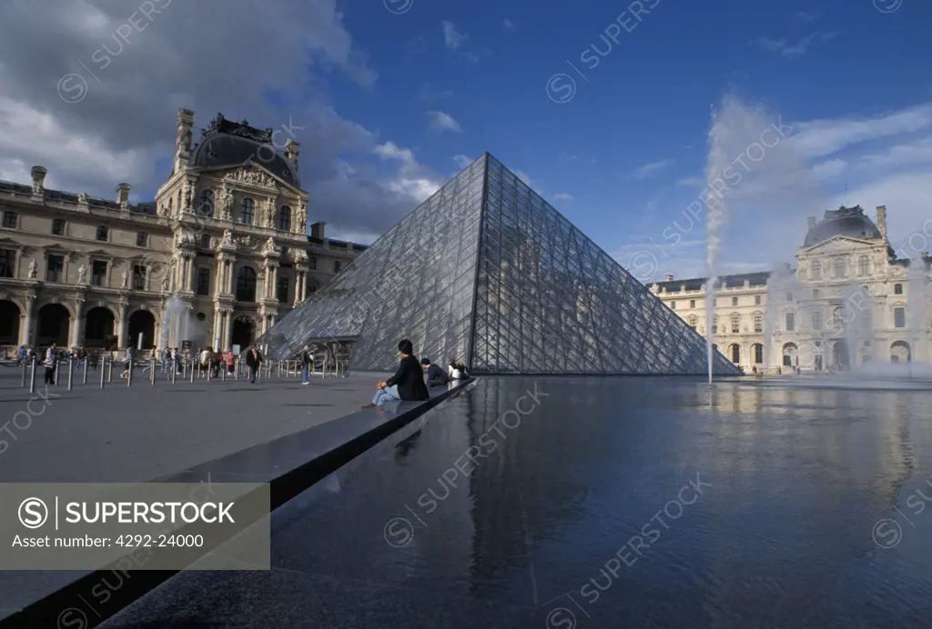 Paris, France, Louvre Museum, pyramid