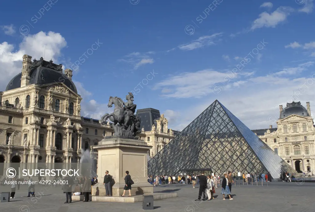 Paris, France, Louvre Museum, pyramid