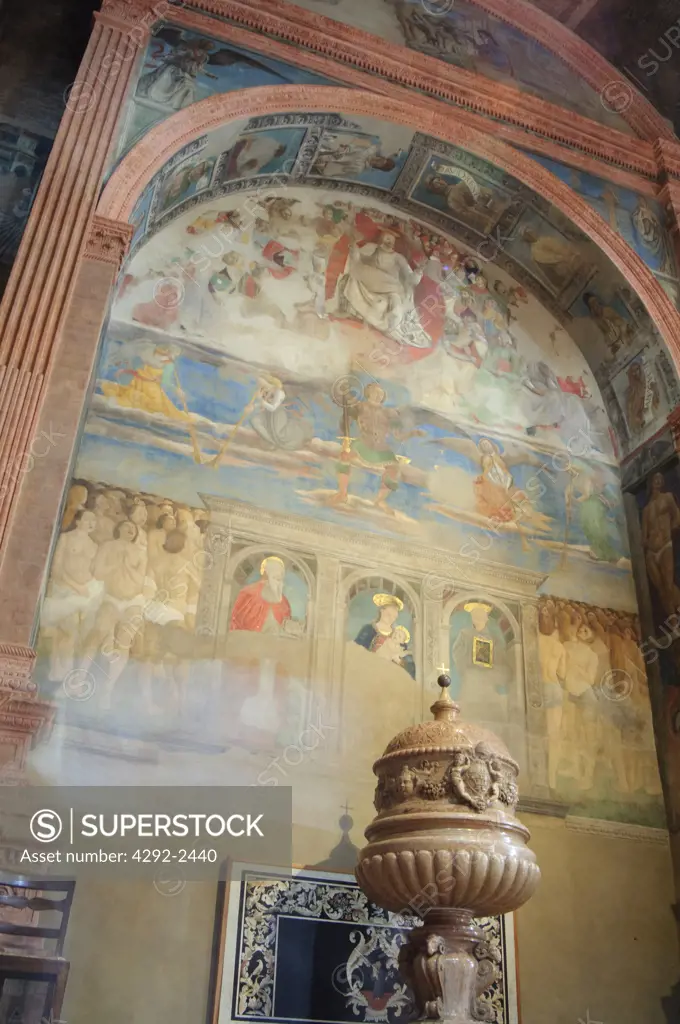 Italy, Emilia Romagna, Modena, Interior of the Duomo, Baptismal Font