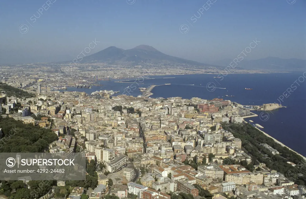 Italy, Campania, Naples, aerial view