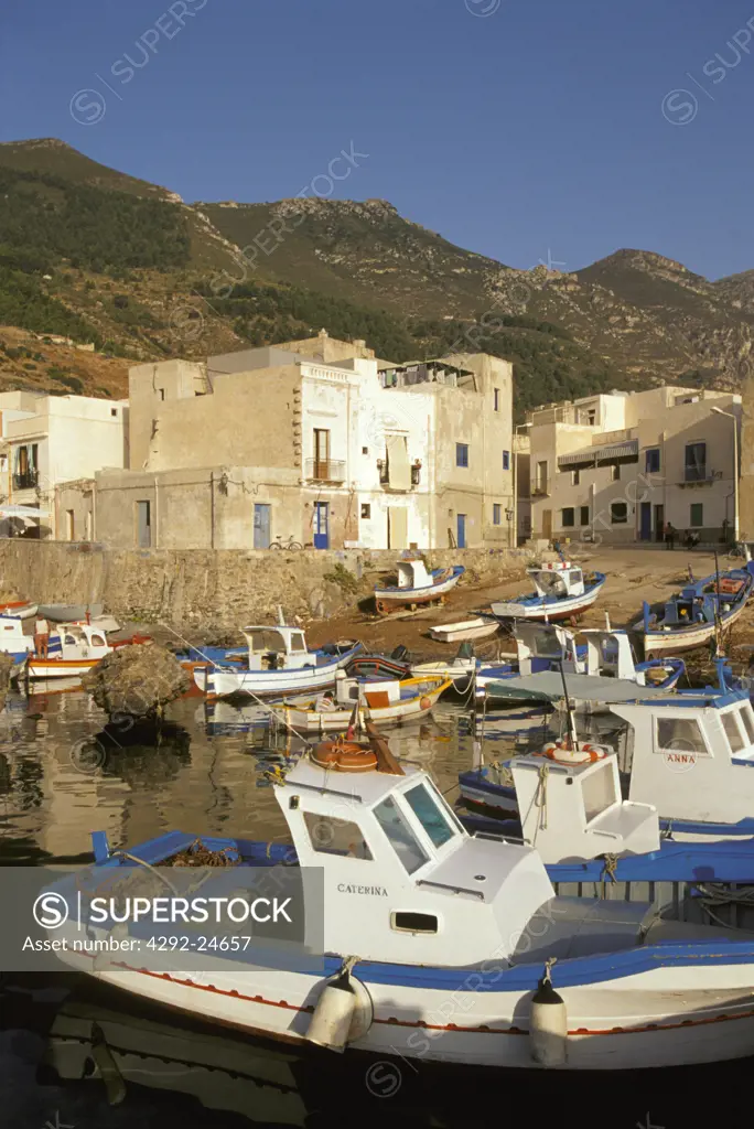 Italy, Sicily, Egadi Islands: Marettimo Island harbour