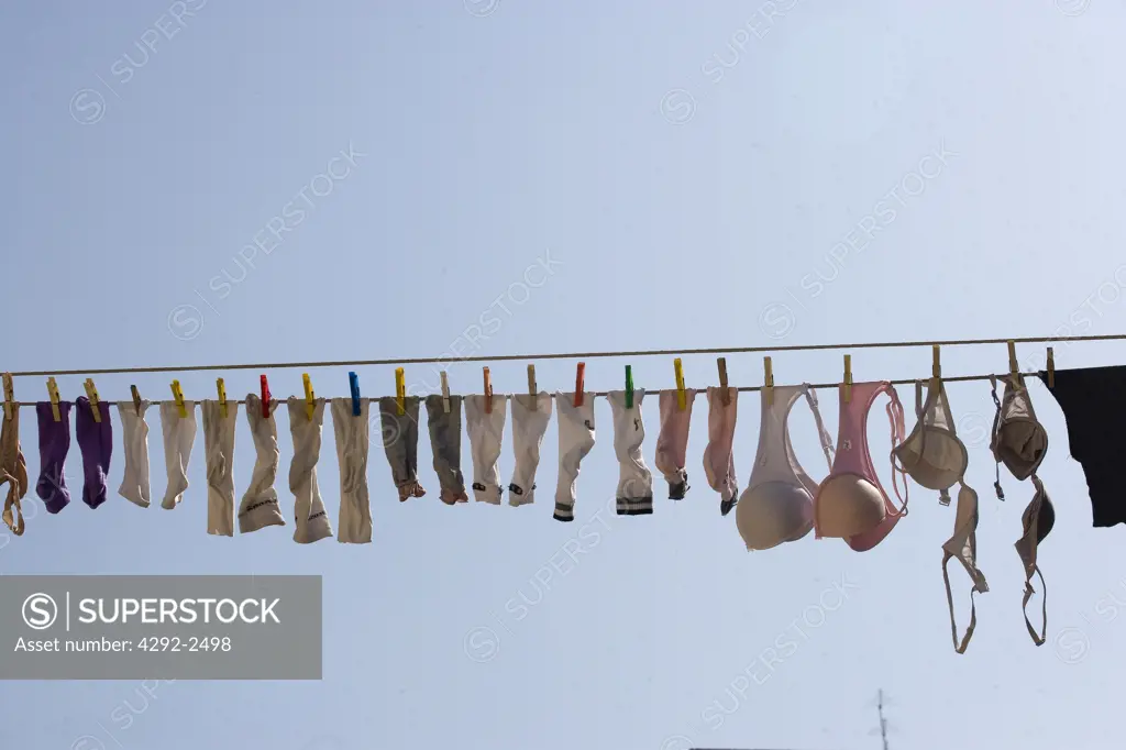 Clothes Hanging Up on The Line