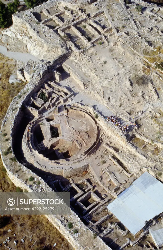 Greece, Peloponnesus, ruins of Mycenae