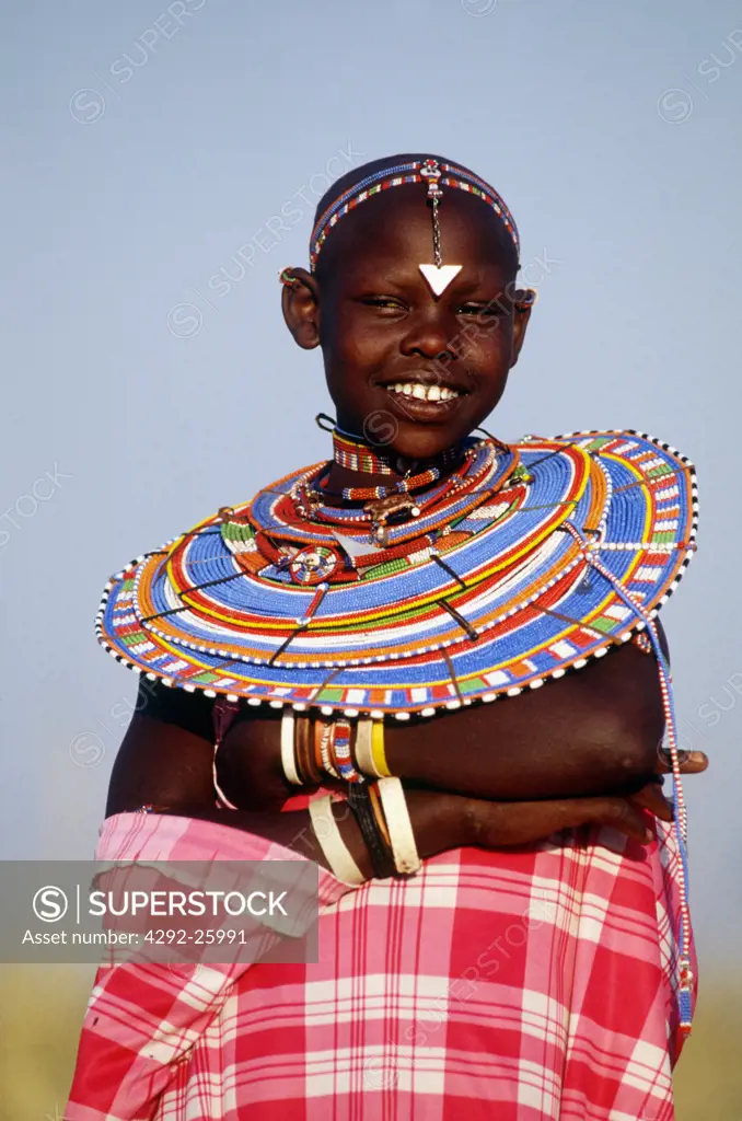Africa, Kenya, young masai girl