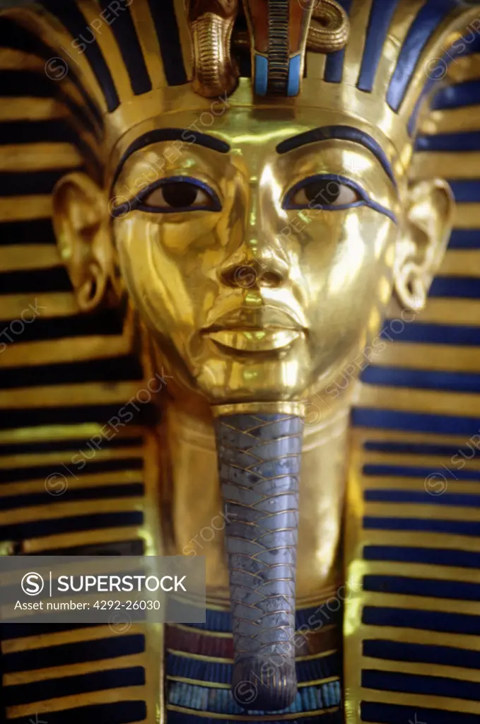 Africa, Egypt, Cairo, the mask of the Pharaon Tutankamon