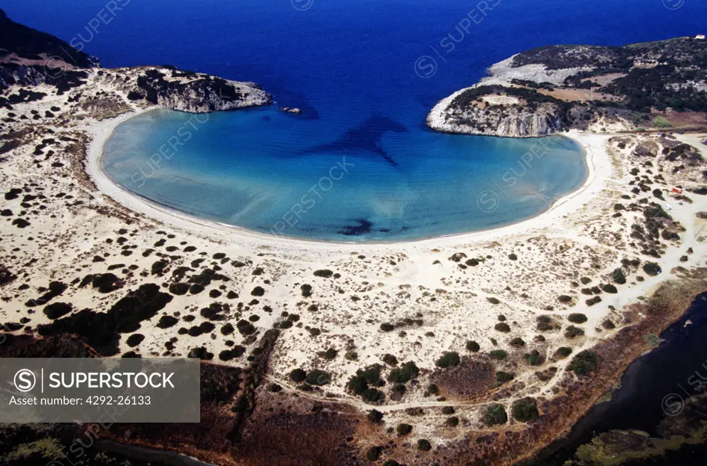 Greece, Peloponnesus, Korifassi bay and beach