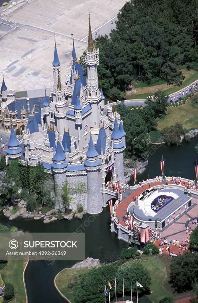 Usa, Florida, Orlando, aerial view of Disneyworld