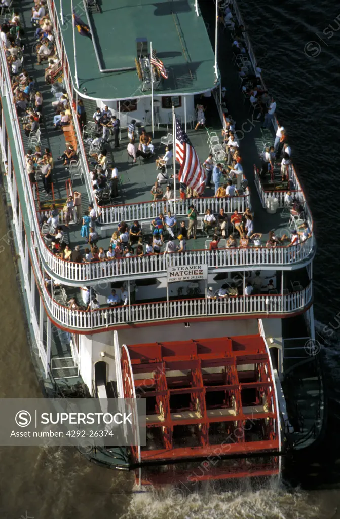 USA, Louisiana, New Orleans Paddle steamer,
