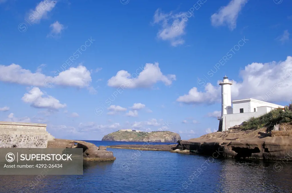 Lazio, Ventotene island, the lighthouse