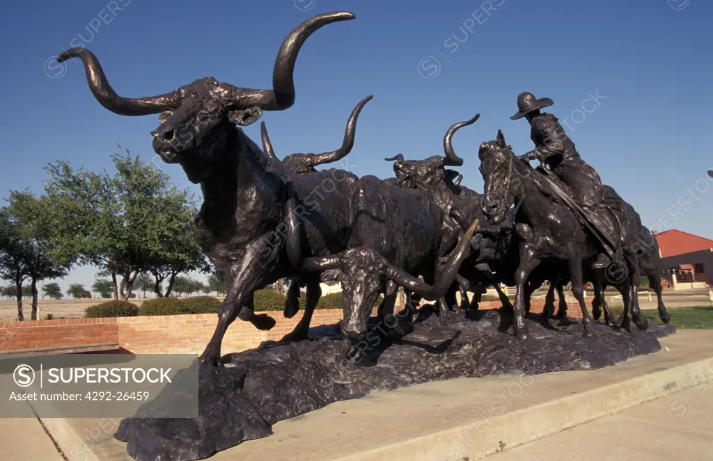 USA, Texas, Fort Worth, the monument at the livestock market