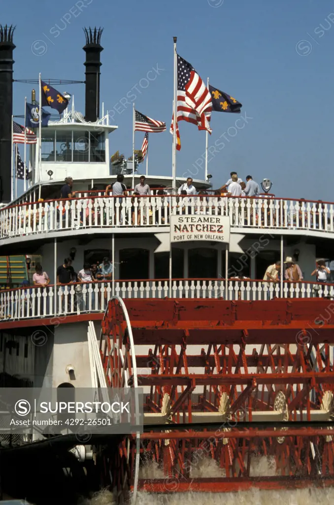 USA, Louisiana, New Orleans Paddle steamer