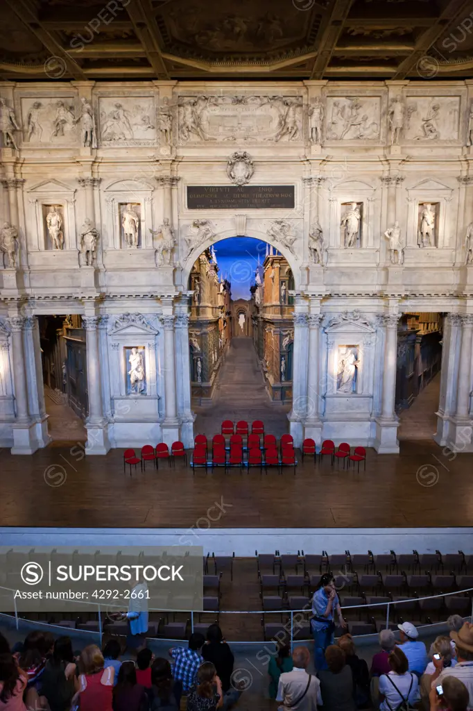 Italy, Veneto, Vicenza, the Olympic Theater in the Palladio Villa