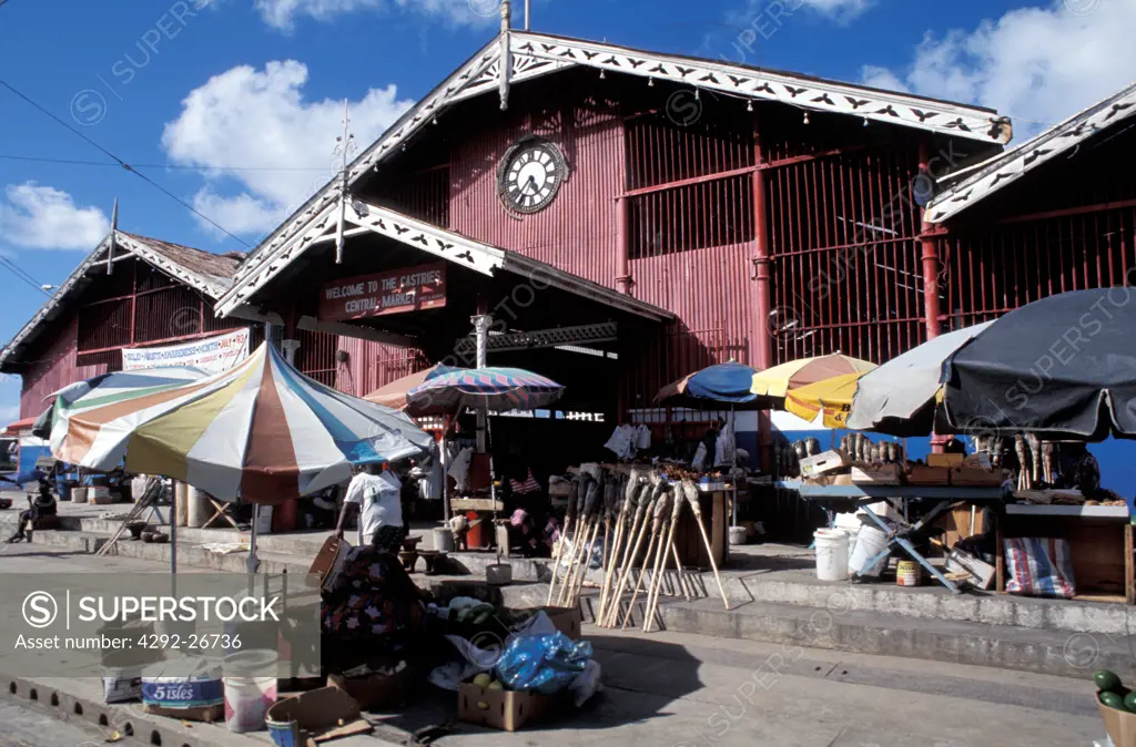 Caribbean, Santa Lucia, the Castries market