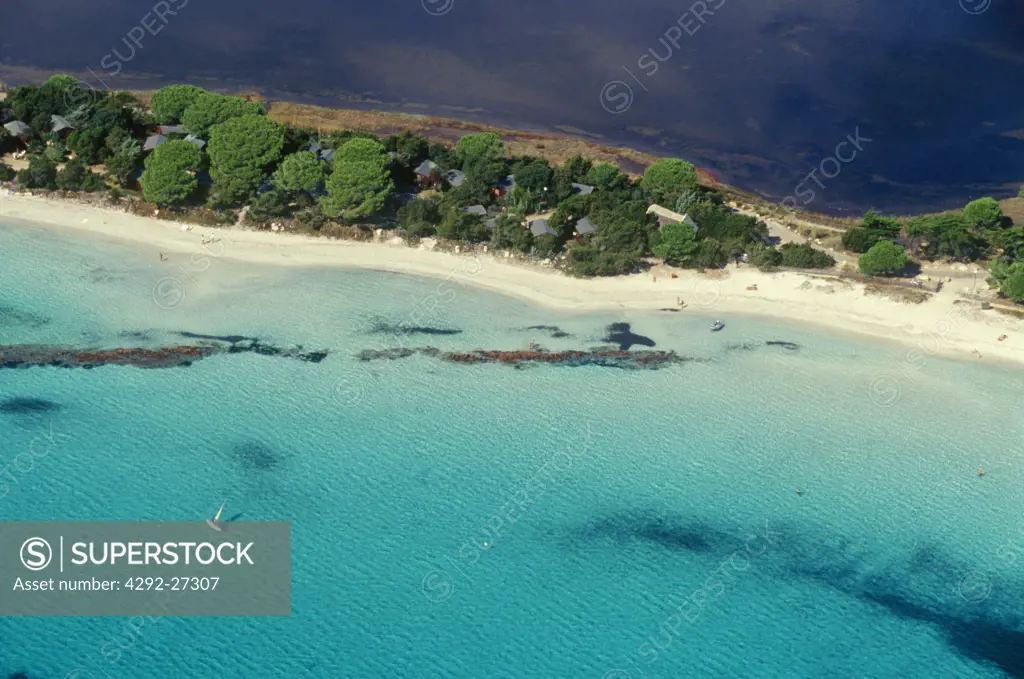 France, Corsica, East Coast aerial view