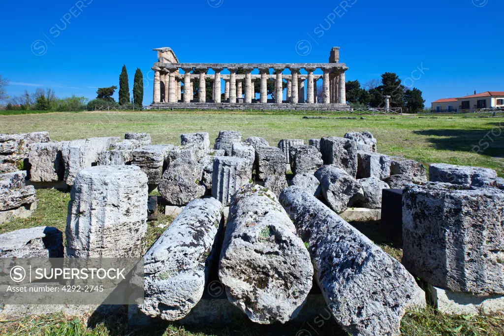 Italy, Campania, Cilento, Archaeological Site of Paestum