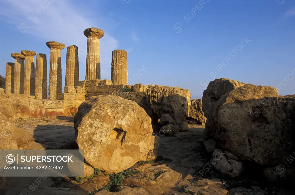 Sicily, Agrigento, ruins of Hercules temple