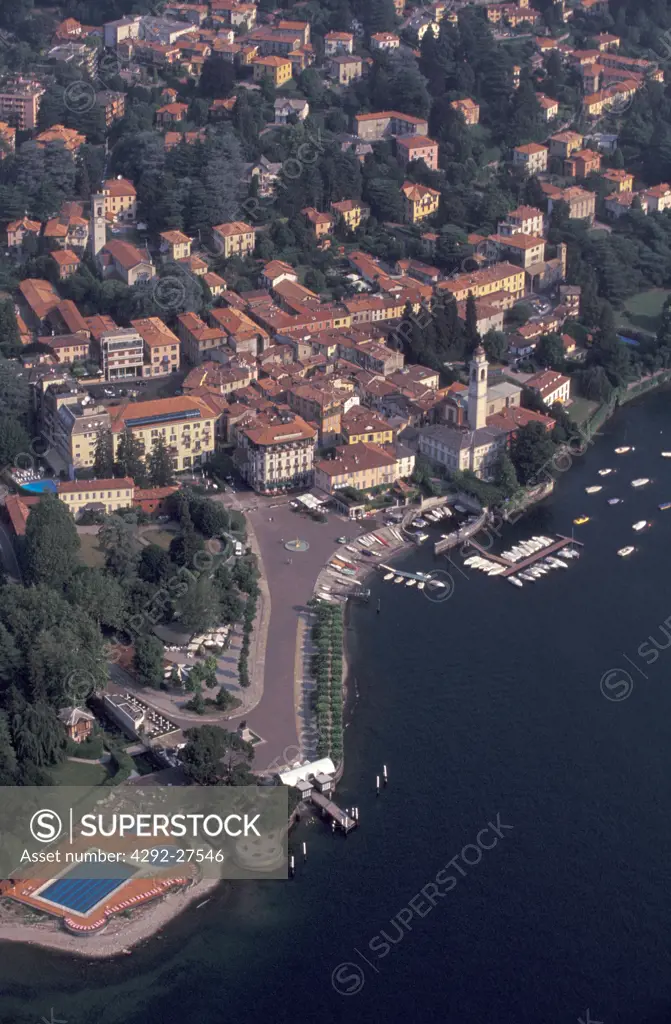 Italy, Lombardy, Cernobbio aerial view
