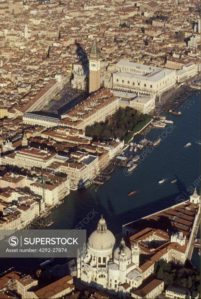 Italy, Venice Saint Mark's Square and la Salute church