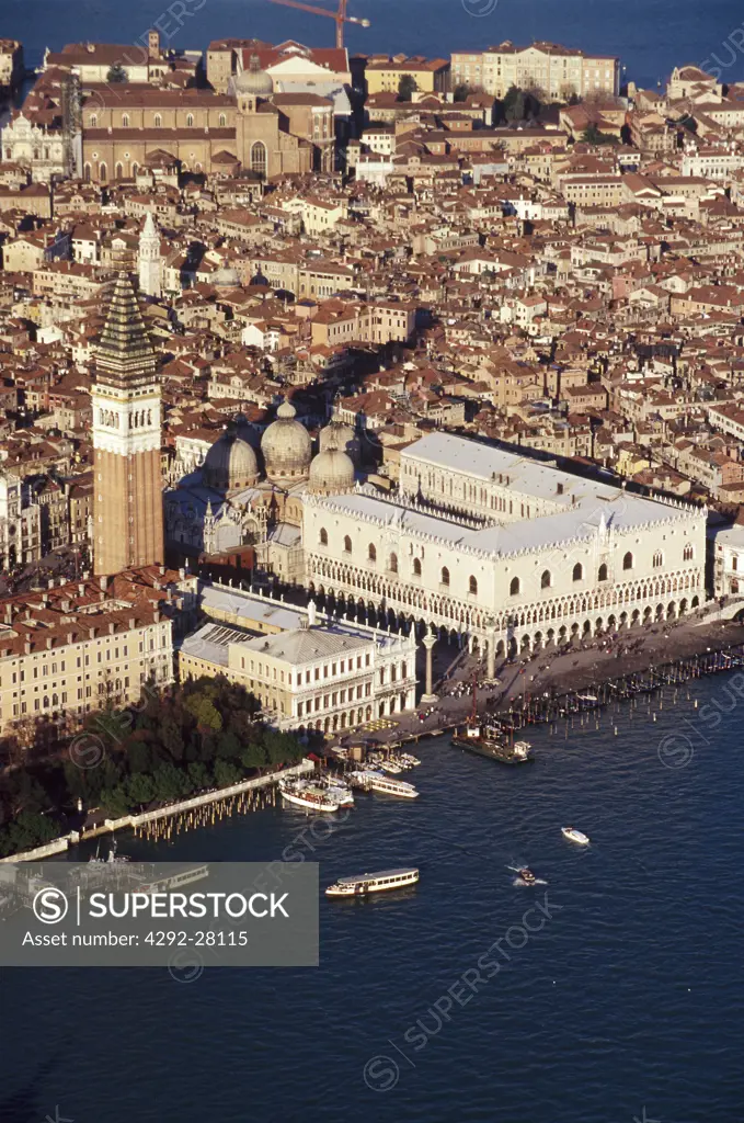 Italy, Venice Saint Mark's Square aeria view
