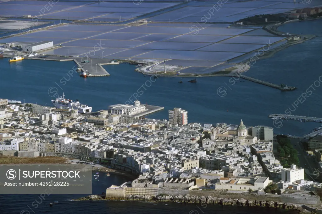 Italy, Sicily, Trapani aerial view