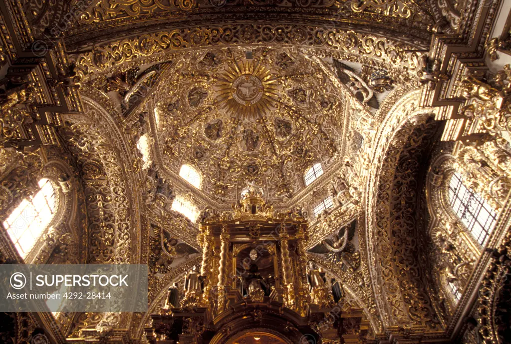 Mexico, Puebla, town of Puebla, San Domingo Church, the rosario chapel