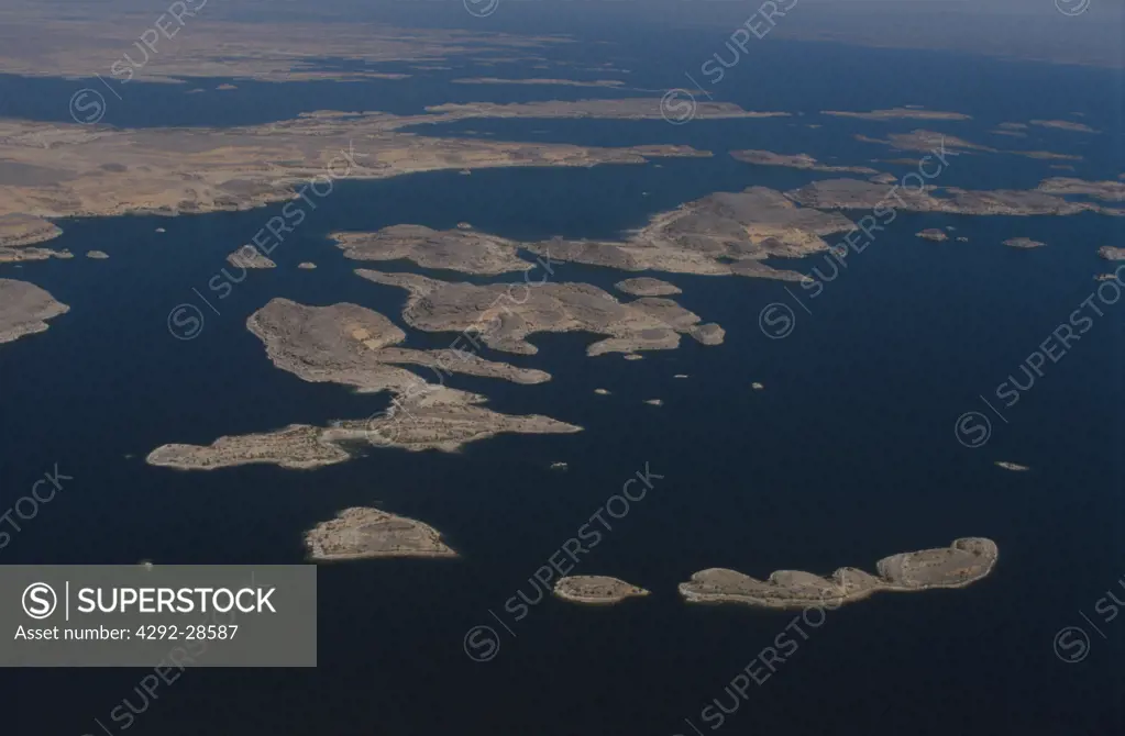 Egypt, Nasser Lake , aerial view