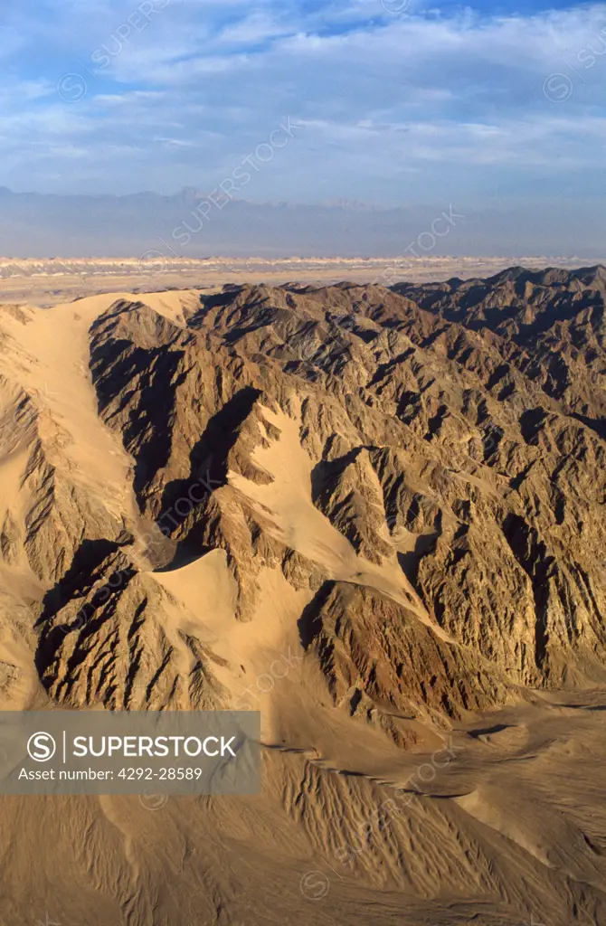 Africa, Egypt, Sinai desert, aerial view