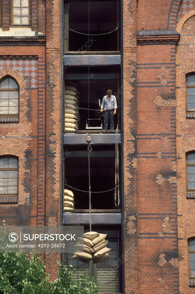 Germany, Hamburg, city center storage warehouse
