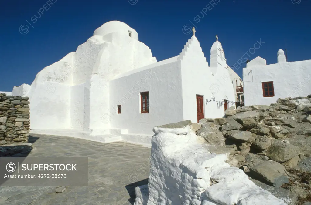 Greece, Mykonos island, church