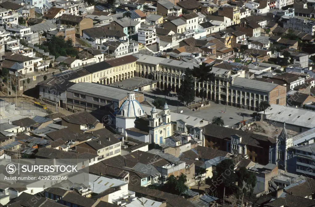 Ecuador, Quito, aerial view