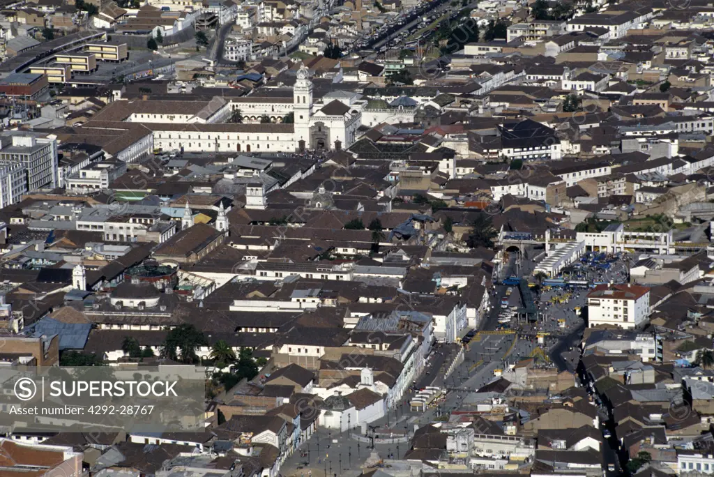 Ecuador, Quito, aerial view