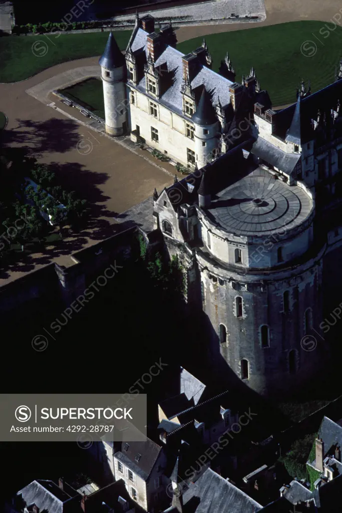 France, Centre, Amboise, aerial view