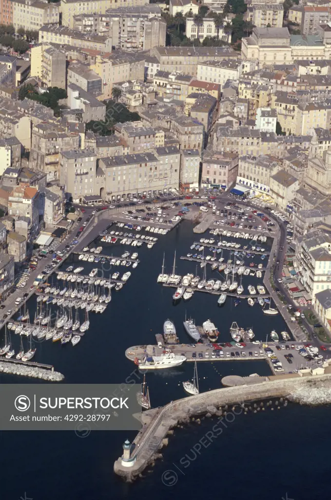 France, Corsica, Bastia aerial view