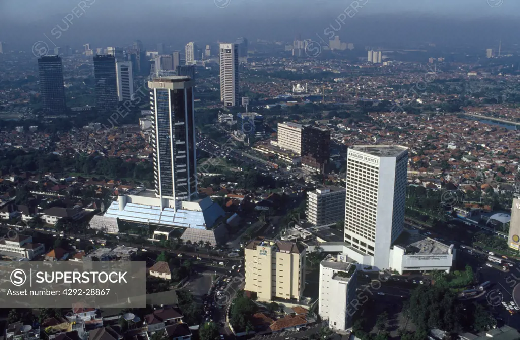 Indonesia, Jakarta aerial view