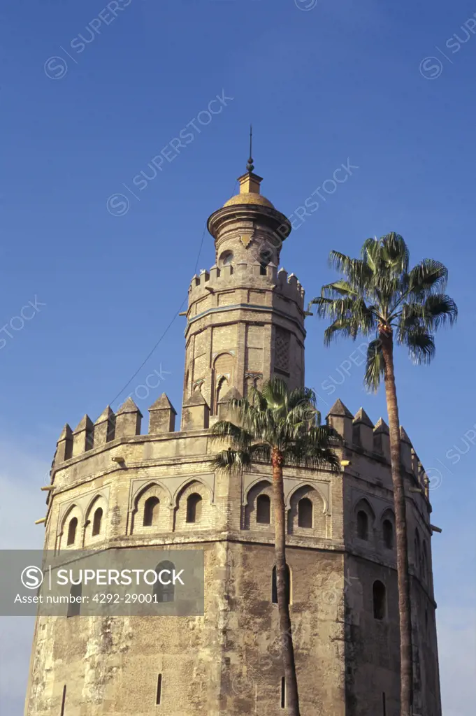 Spain, Andalusia, Seville, Torre del Oro