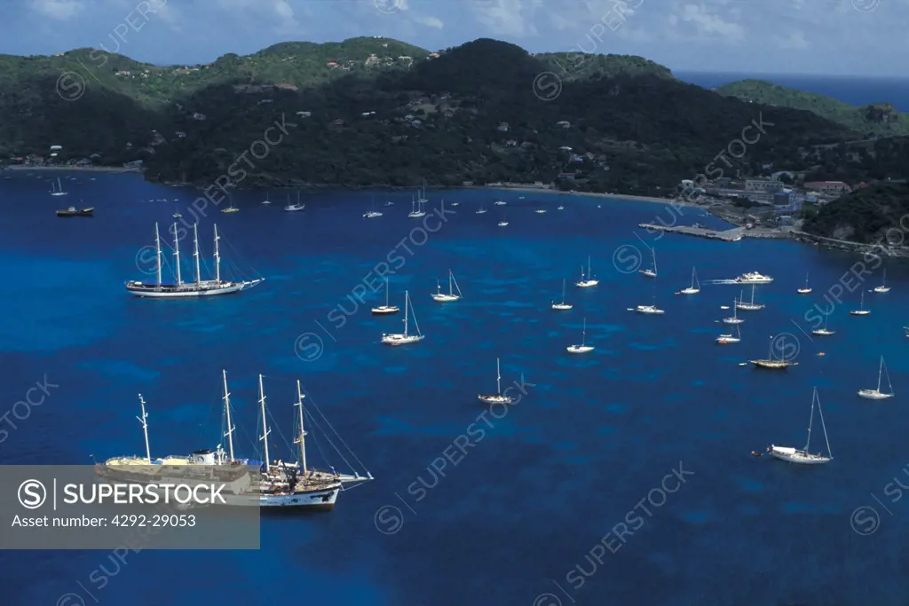 Caribbean Island, Saint Barthelemy, aerial view