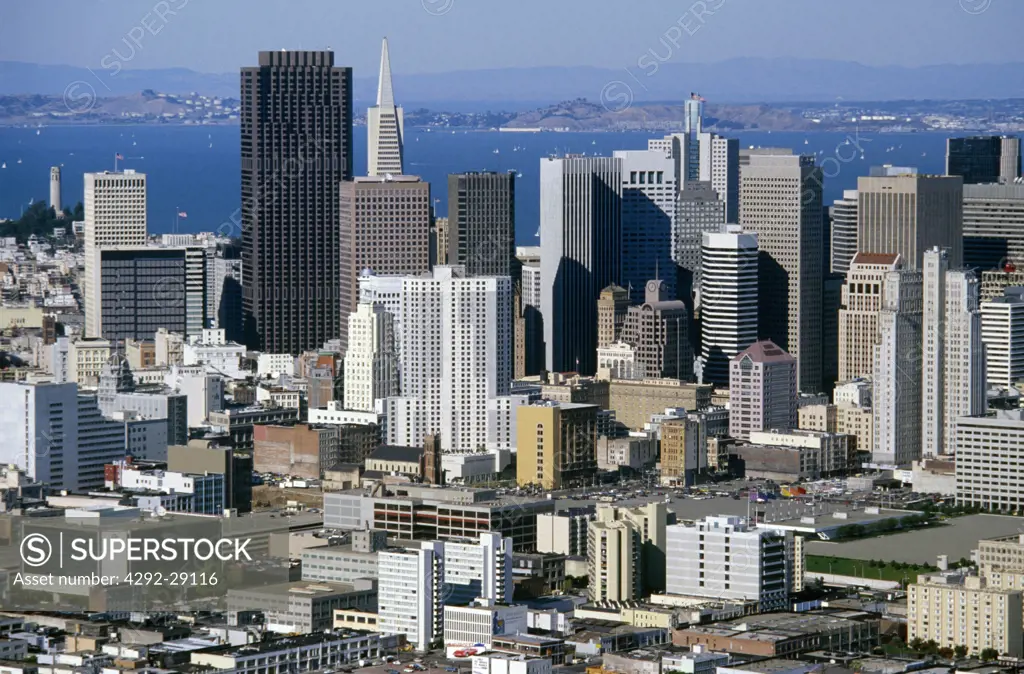 USA, California, San Francisco, aerial view of downtown