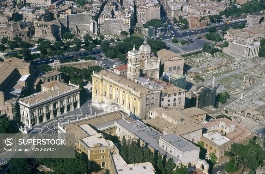 Lazio, Rome, The Campidoglio aerial view
