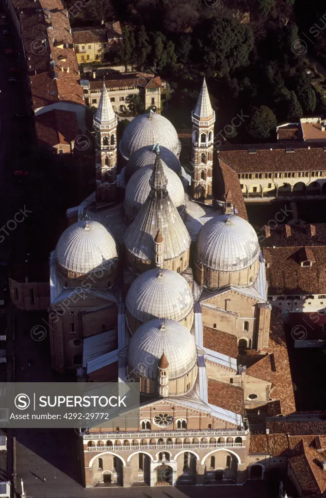 Italy, Veneto, Padua, St.Antonio church aerial view