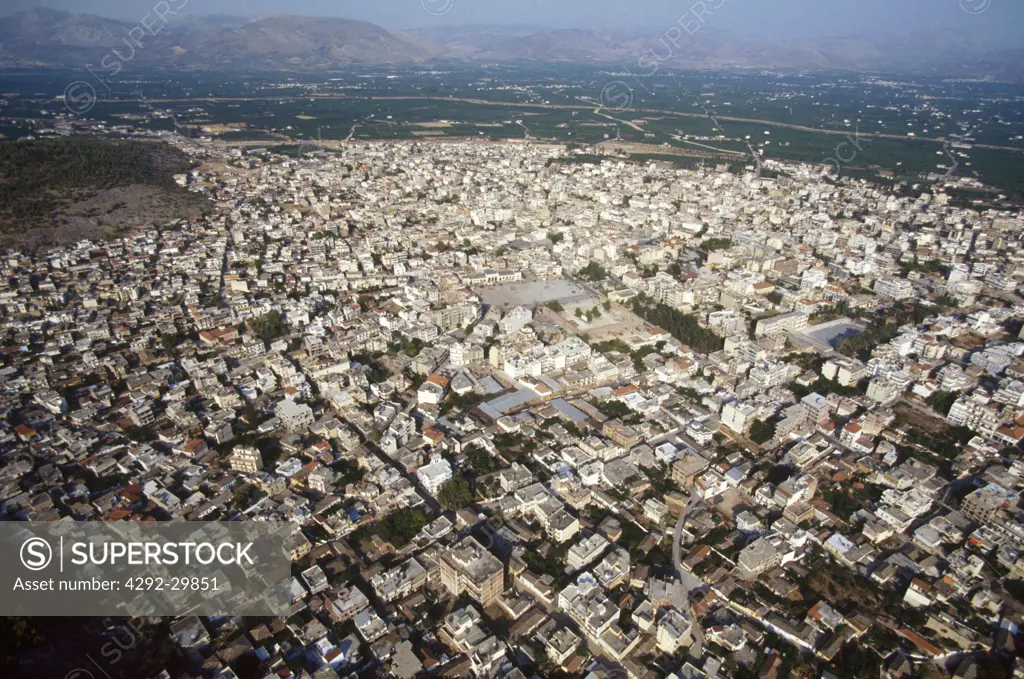Greece, Peloponnesus, city of Argos, aerial view
