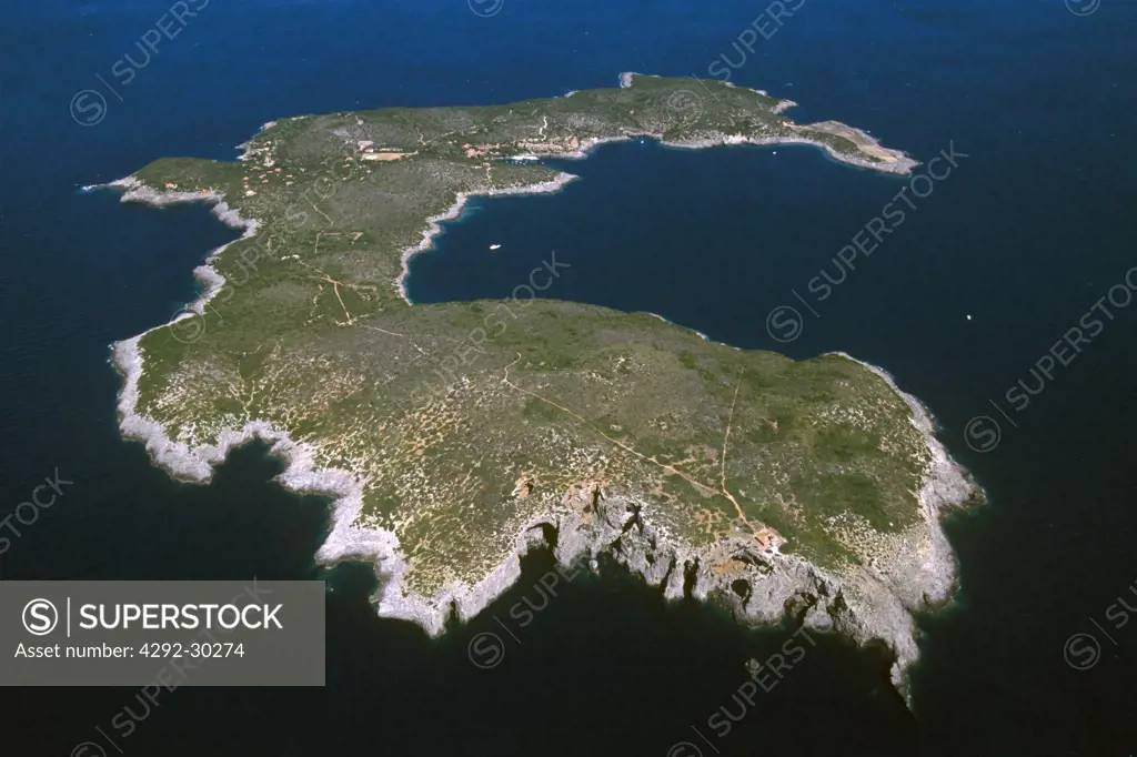 Italy, Tuscany, Giannutri Island, Aerial view,