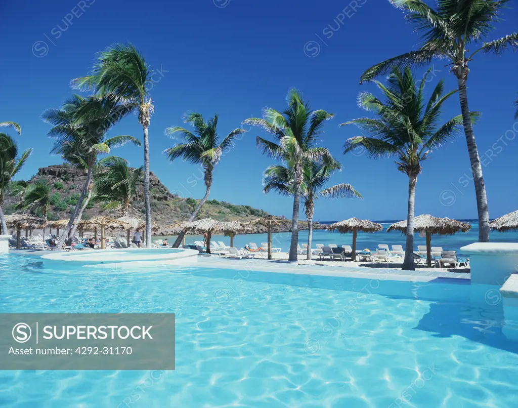 St. Barth Swimming pool Guanahani resort Caribbean