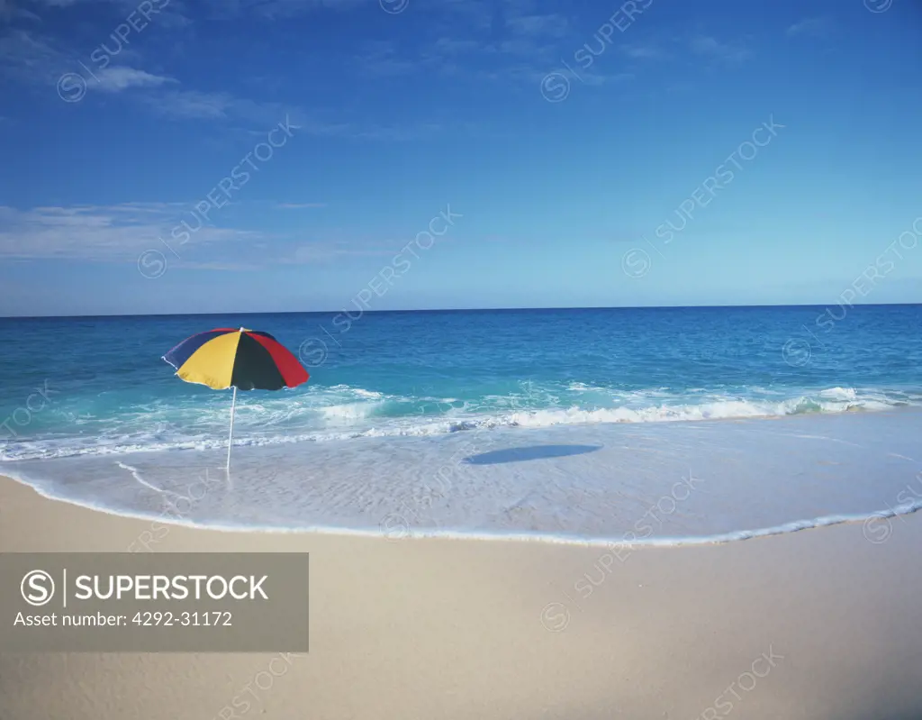 St. Marteen Netherland Antilles Umbrella Cupecoy beach