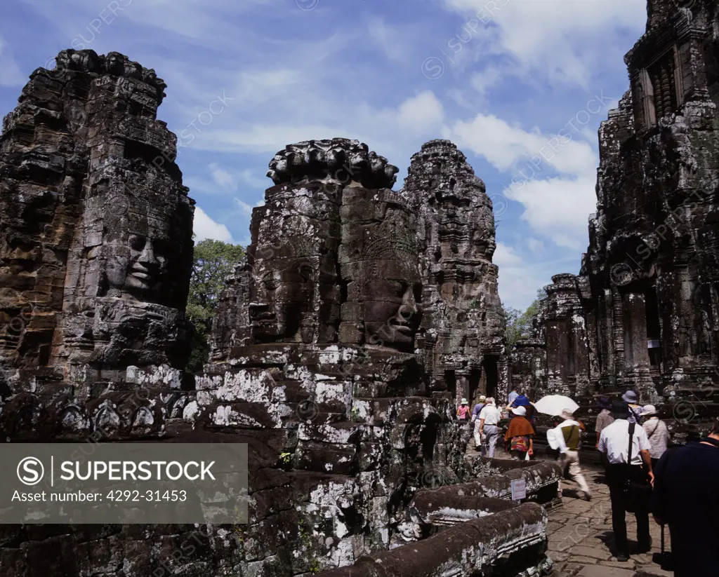 Asia, Cambodia , Angkor, Bayom temple ruins